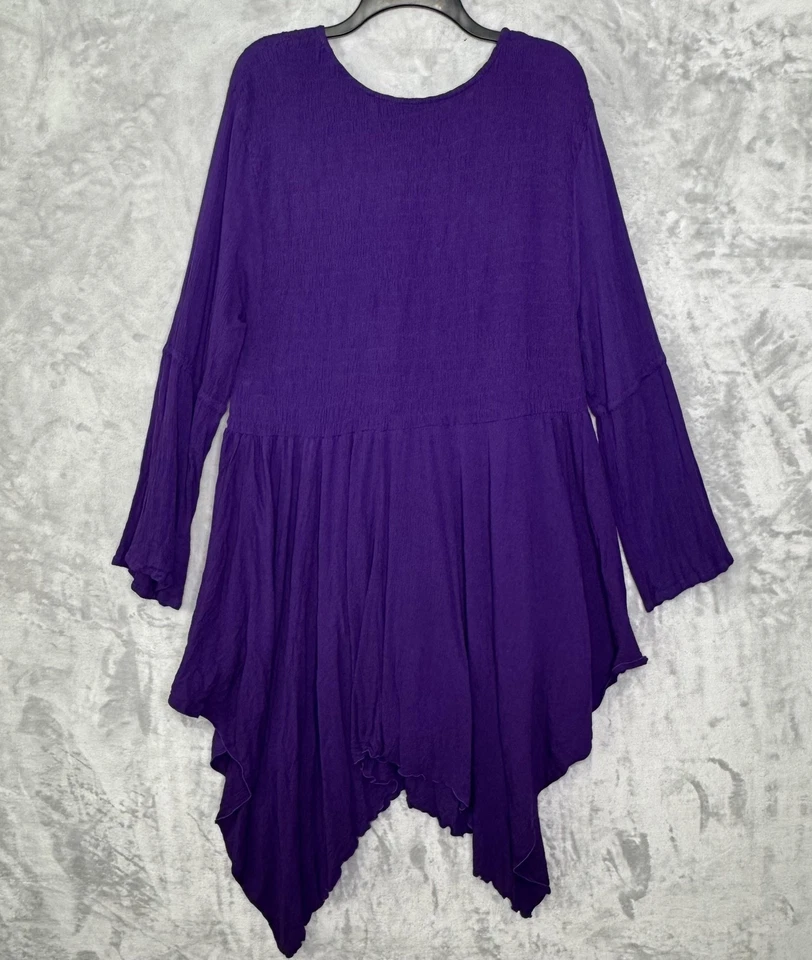 Lotustraders платье женщин 5 X богемное носовой платок кромки Bell рукав вискоза туника - Изображение 2 из 4