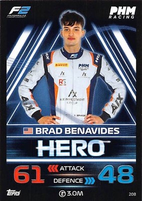 Topps Turbo Attax 23 F2 Base Hero Brad Benavides #208