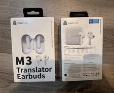 Timekettle M3 Translator Earbuds Latest Model-Offline,White/Black,New-Open Box