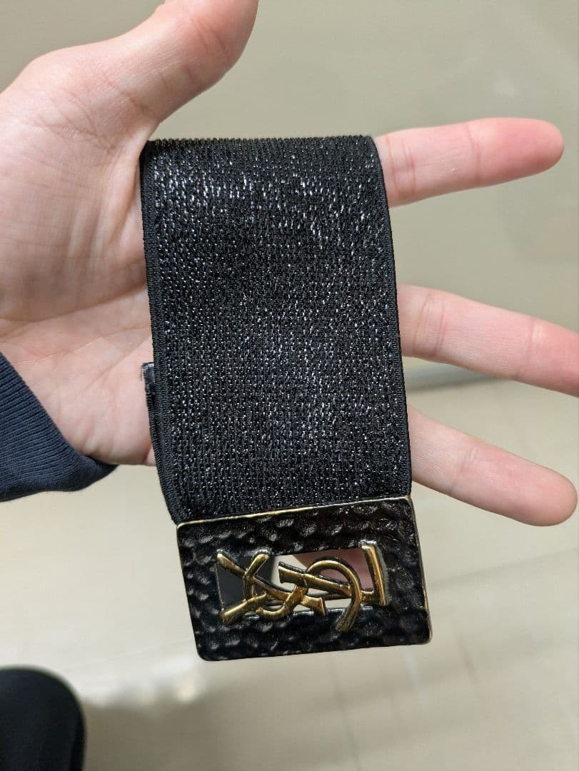Vintage Yves Saint Laurent Wide Black Belt Yves Saint Laurent Black Leather Wide Belt Size 85 cm main image 4