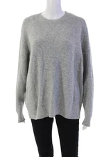 JW Anderson x Uniqlo Womens Long Sleeve Crew Neck Sweater Gray Size Medium