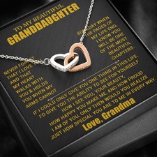 To My Granddaughter Necklace, Granddaughter Gift from Grandma, Christmas Gift