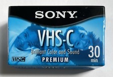New Sony VHS-C 30 Min Premium TC-30VHGL Camcorder Tape 1