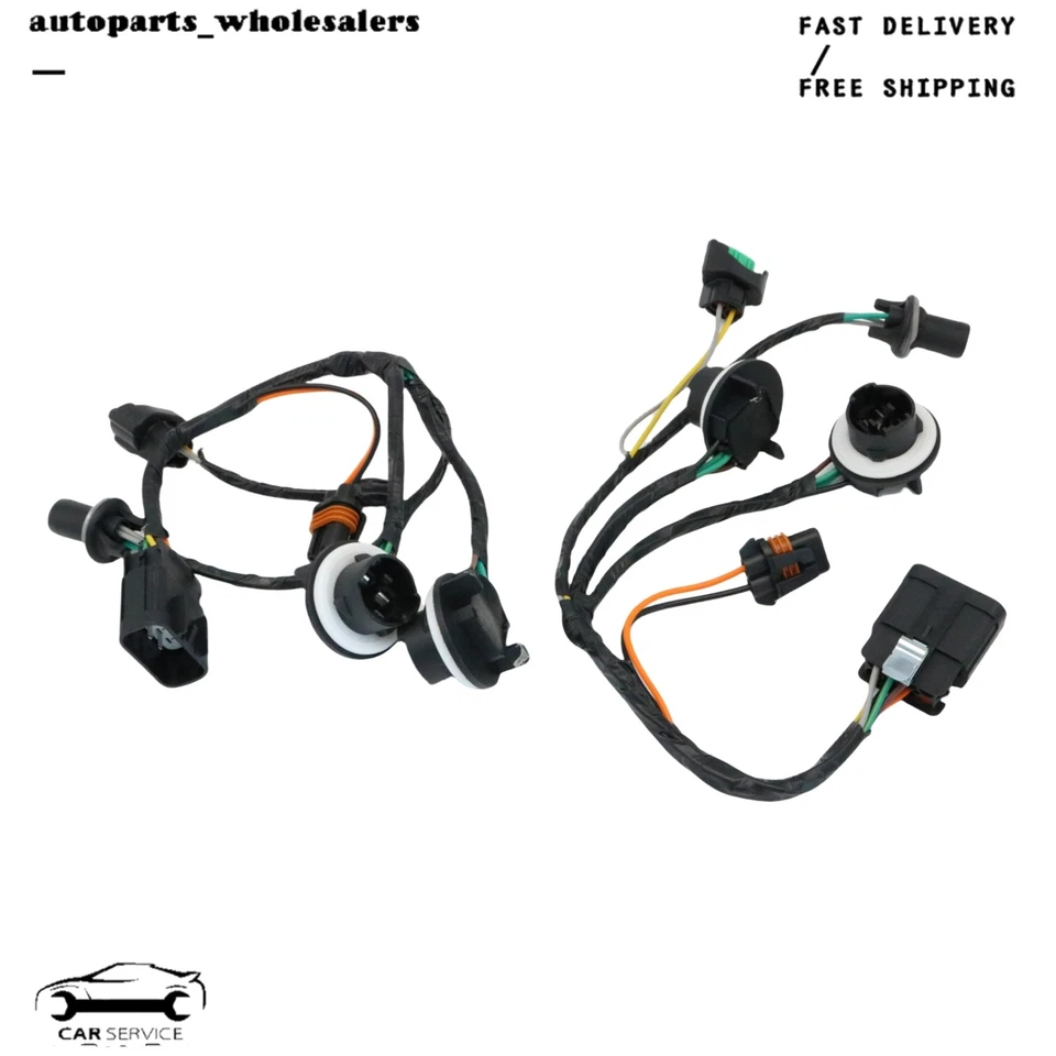 2Pcs For Chevrolet Silverado 3500 HD 2007-2014 Headlamp Wiring Harness 15841610 - Image 3 of 4