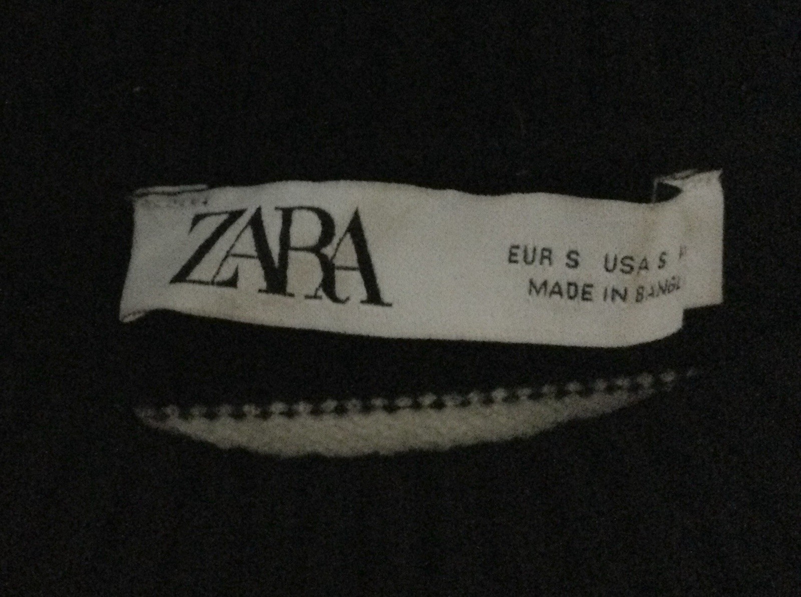 Zara Blouse Womens small black and cream  Stripe Sweater image 4