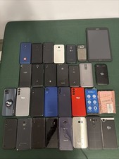 Lot of 17 Broken Smartphones Samsung LG Motorola OnePlus Blackberry Parts Repair