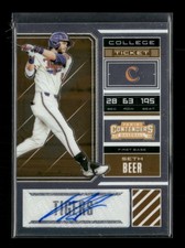 2018 Elite Extra Edition #SB1 Seth Beer College Tickets Signatures #/99 Auto