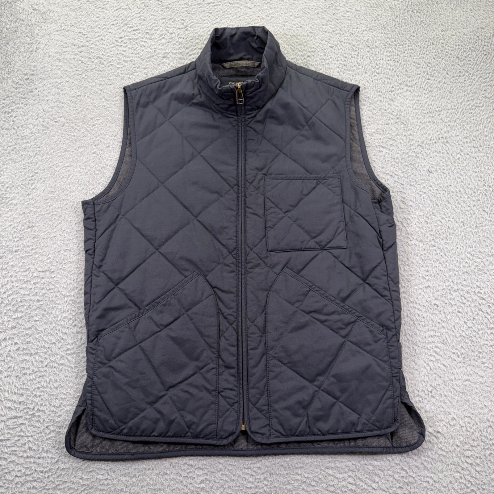 JCrew Sussex Vest Mens Small Navy Blue Quilted Insulated Thermore Classic Money