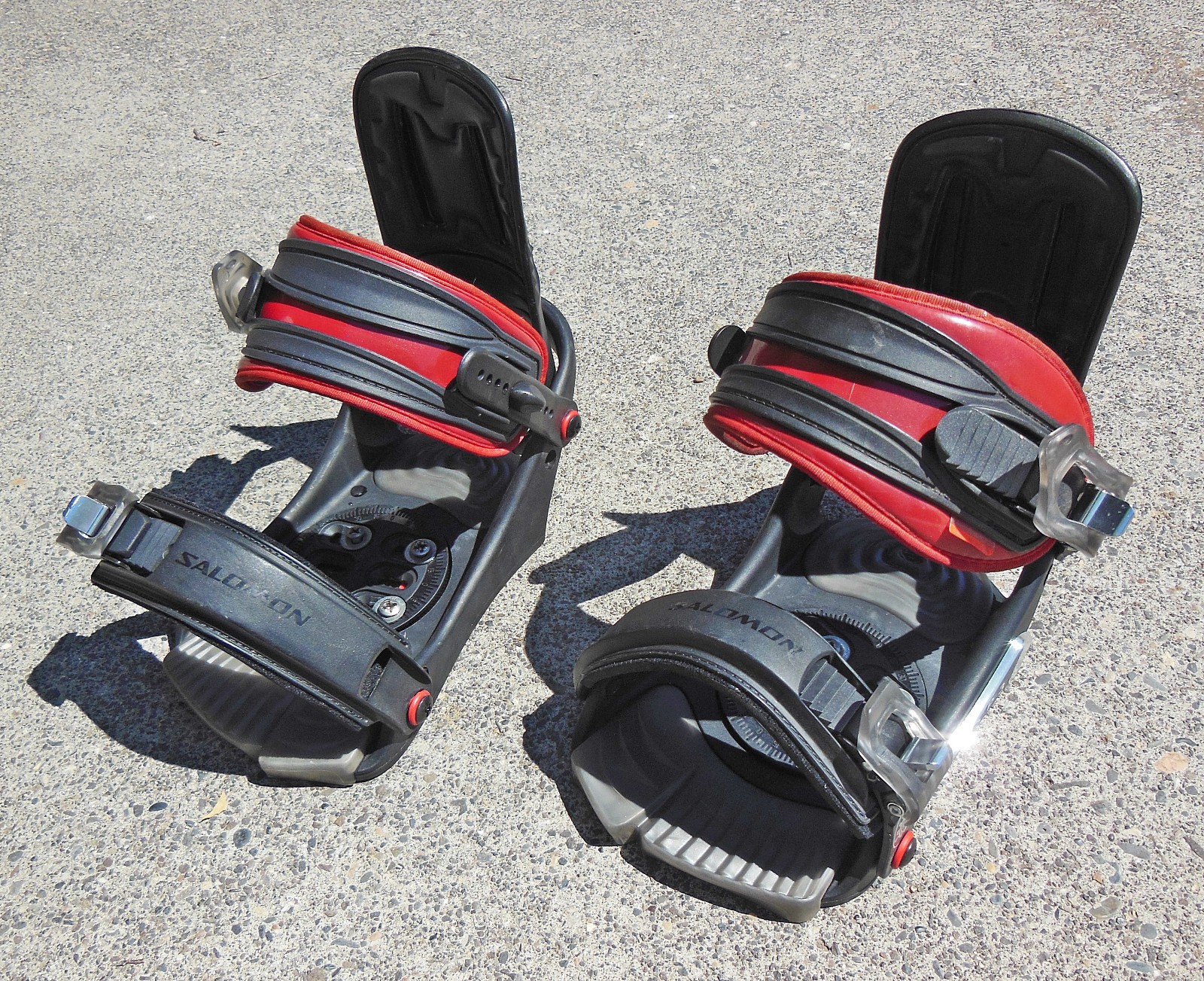 Attacchi Snowboard Salomon SP3 con Dischi Mtg e Hardware Taglia: Medium Rosso e Nero