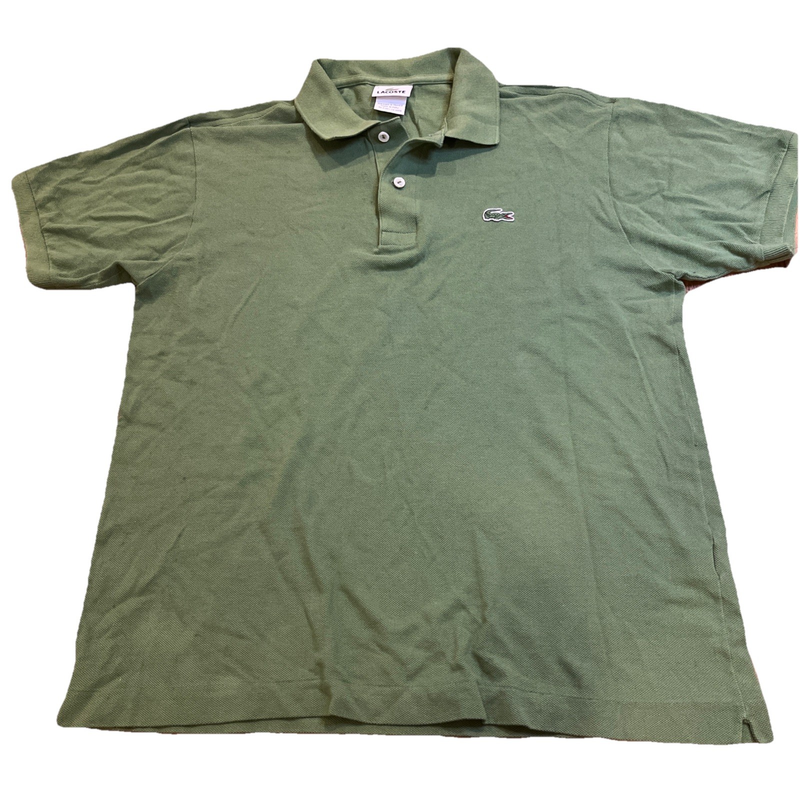 Lacoste Medium (Size 4) Green Polo shirt Designed In France Academia Preppy EUC
