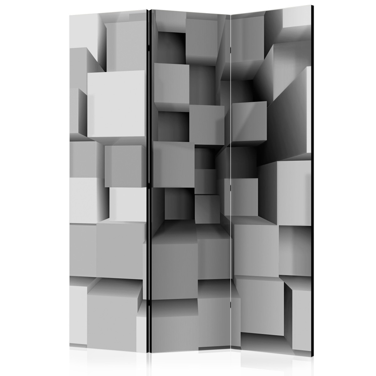 Paravent 3 volets Geometric Puzzle en toile haut de gamme