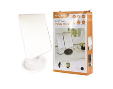 Make Up Mirror with LED Lights on Stand - Large Hollywood Vanity Black/White