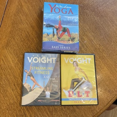Wai Lana Yoga Easy Series Karen Voight Streamline Fitness BLT Ball DVD Lot