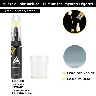 Peinture de retouche pour Fiat 500 Code: 278/B Celestial Blue - Photo 1/4