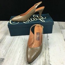 Vintage AMALFI by Rangoni Slingback Heels Size 7.5 Leather Shoes
