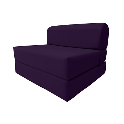 Sleeper Chair Folding Foam Beds, Portable Sofa Bed Sit Sleep 6 x 32x 70 Purple