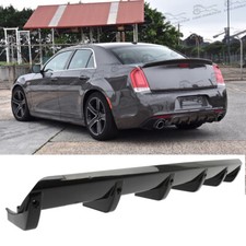 Rear Diffuser 6-fins Bumper Lip Splitter Spoiler Body Kit For Chrysler 300 C S