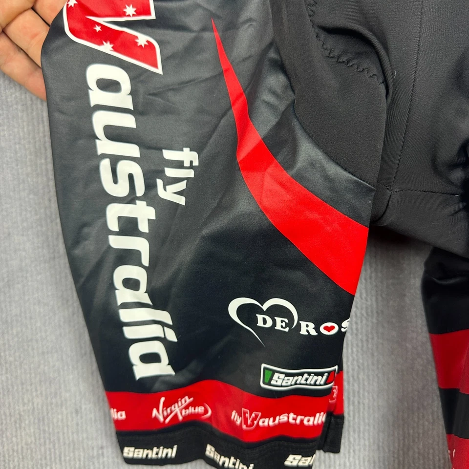 Babero SMS Santini para Hombres 2XL Negro Rojo Ciclismo Acolchado Compresión Elástico Foto 3 de 4