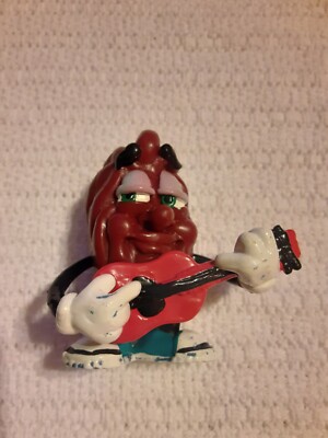 California Raisins Band Pink Gitarre 3'' PVC Figur Spielzeug Applause gebraucht 