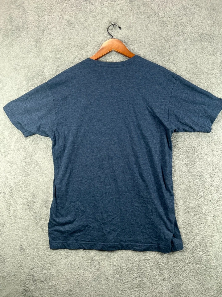 Camiseta Jimmy Hendrix Flag Licencia Auténtica Grande Azul Crew Clásicos Americanos Foto 4 de 4