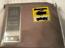 BRAND NEW 625-Thread-Count Mink Solid Full/Queen Duvet Cover Set in Mink Solid