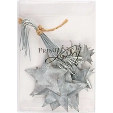 Primitives By Kathy Galvanized Stars Tiny Ornament Set/15
