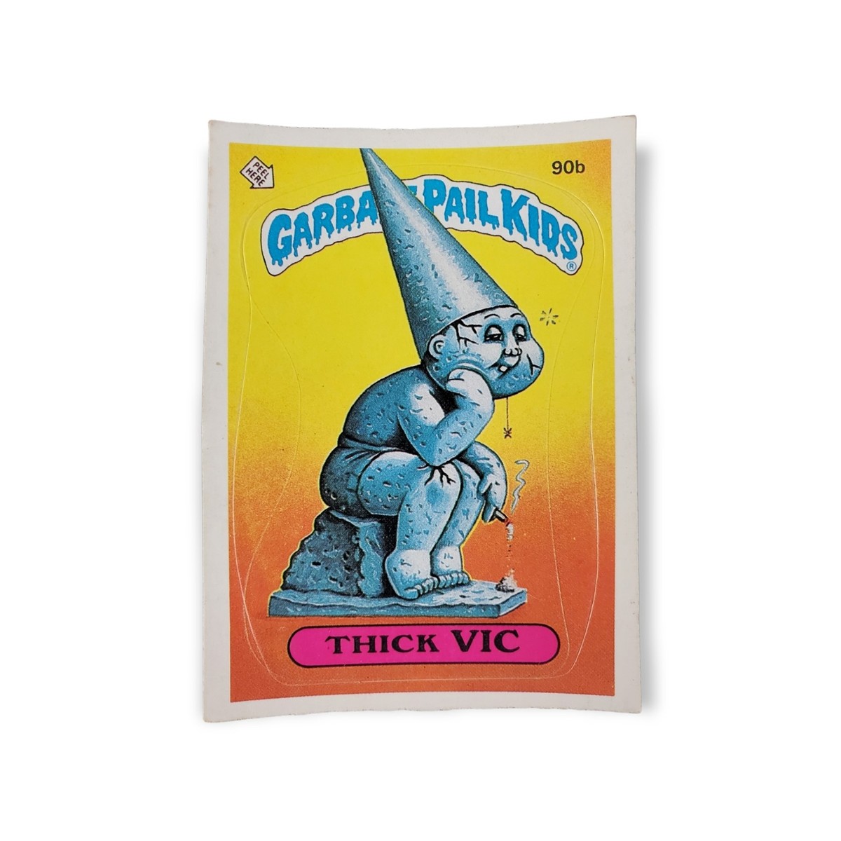 1986 Topps Garbage Pail Kids Series 3 #90b Thick Vic Die Cut Error