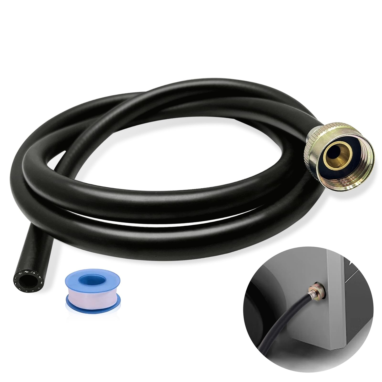 Dehumidifier Drain Hose 3/4 Inch FHT 5 Feet with Brass Rustproof Connector Ho...-image