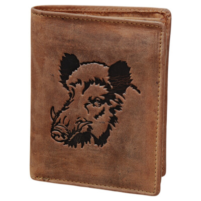 Green Burry Vintage Animal Geldbörse Wildschwein (Leder)