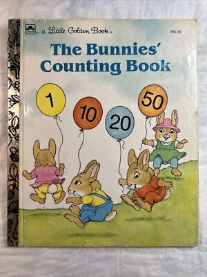 Vintage A Little Golden Book The Bunnies  Counting Book 203-58 1991 #627