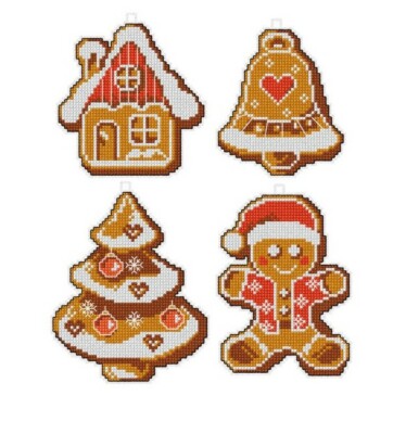 ''Ginger Christmas'' Counted  Cross Stitch kit with plastic canvas Orchidea 7662