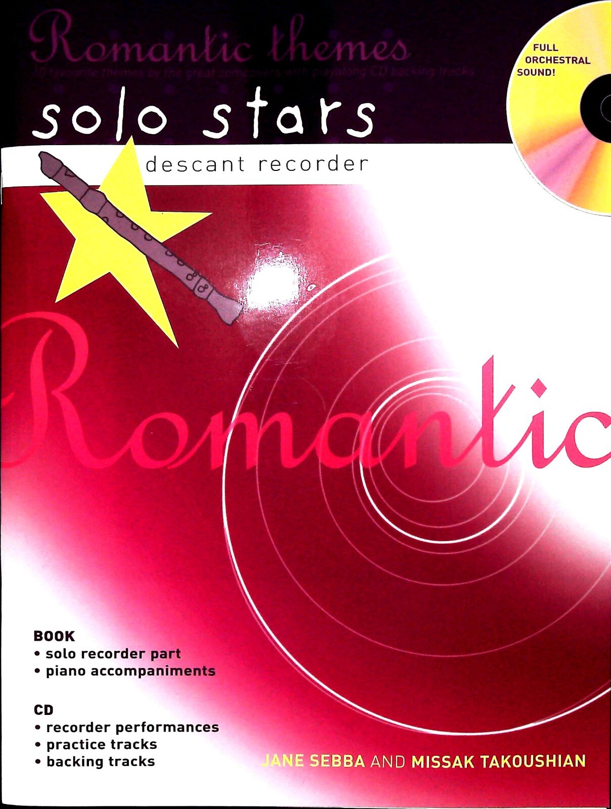 Descant Recorder Solo Stars Romantic Themes Book & CD with Piano Accompaniments