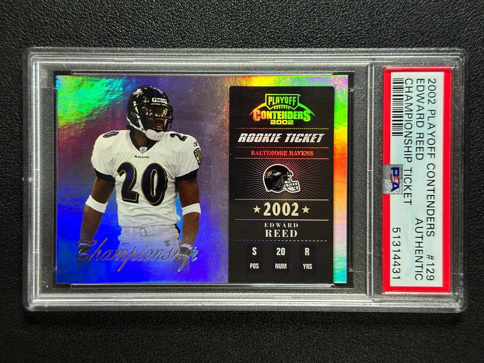 Ed Reed Playoff Contenders Championship Ticket #129 Base