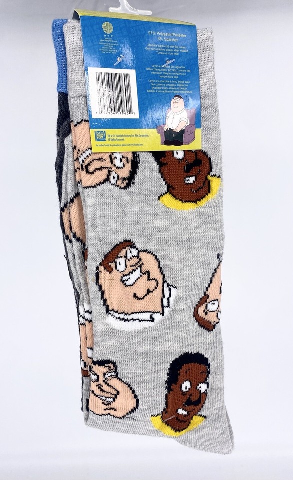 HYP Family Guy SocksPeter Griffin & Friends2 Pairs Size Men's 612