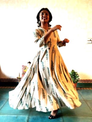 Smart Designer Indo-western Matka Silk Kalidar Ankle Length Dress Kurti  Tunic-M | eBay