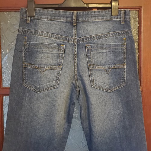 Burton Menswear Jeans Blue Denim Straight Mens W34 L30 Great Condition - 第 13/20 張圖片