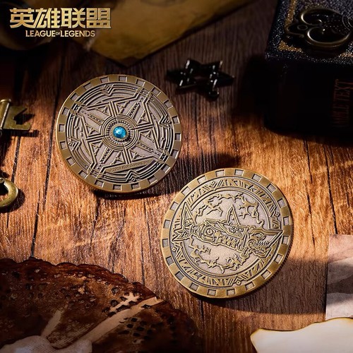 League of Legends Arcane Zircon Commemorative Coin JINX VI Caitlyn Gold Coin - Picture 6 of 29
