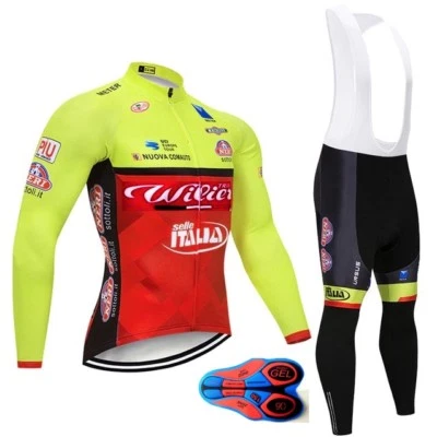 COOLMAX Completo ciclismo Invernale Wilier 2018 Felpato Termico Gel 9D
