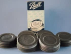 *1* Vtg BALL PORCELAIN~LINED ZINC CAP LID ~ REGULAR~MOUTH MASON CANNING JAR *NOS