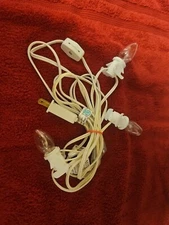 3 Light Cord Set For Department 56 & lemax Holiday Village Buildings, Blowmolds