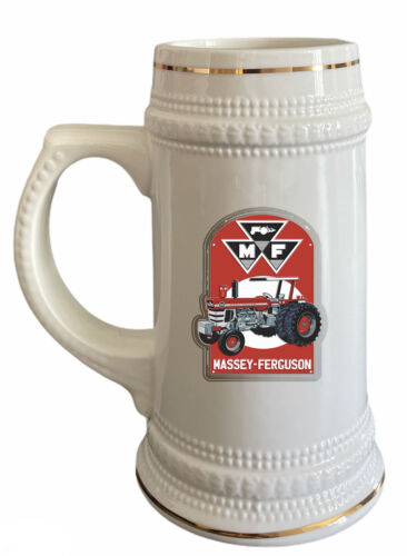 Massey Ferguson MF 35 165 365 375 Farmers Tractor Sign Tankard German Beer Stein - Afbeelding 1 van 3