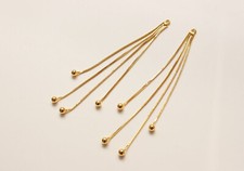 6pcs Tassel Chain Charm,Gold Earring Chain Pendant,Thread Earring
