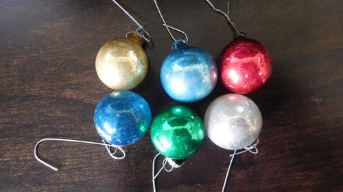 Vintage Miniature Sprouse-Reitz Christmas Mercury Glass Feather Tree Ornaments - Picture 5 of 10