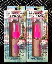 2pk IONI DREAM FINISHING GLOW SPARKLING ROSE GOLD FACE MAKEUP SETTING SPRAY LOT