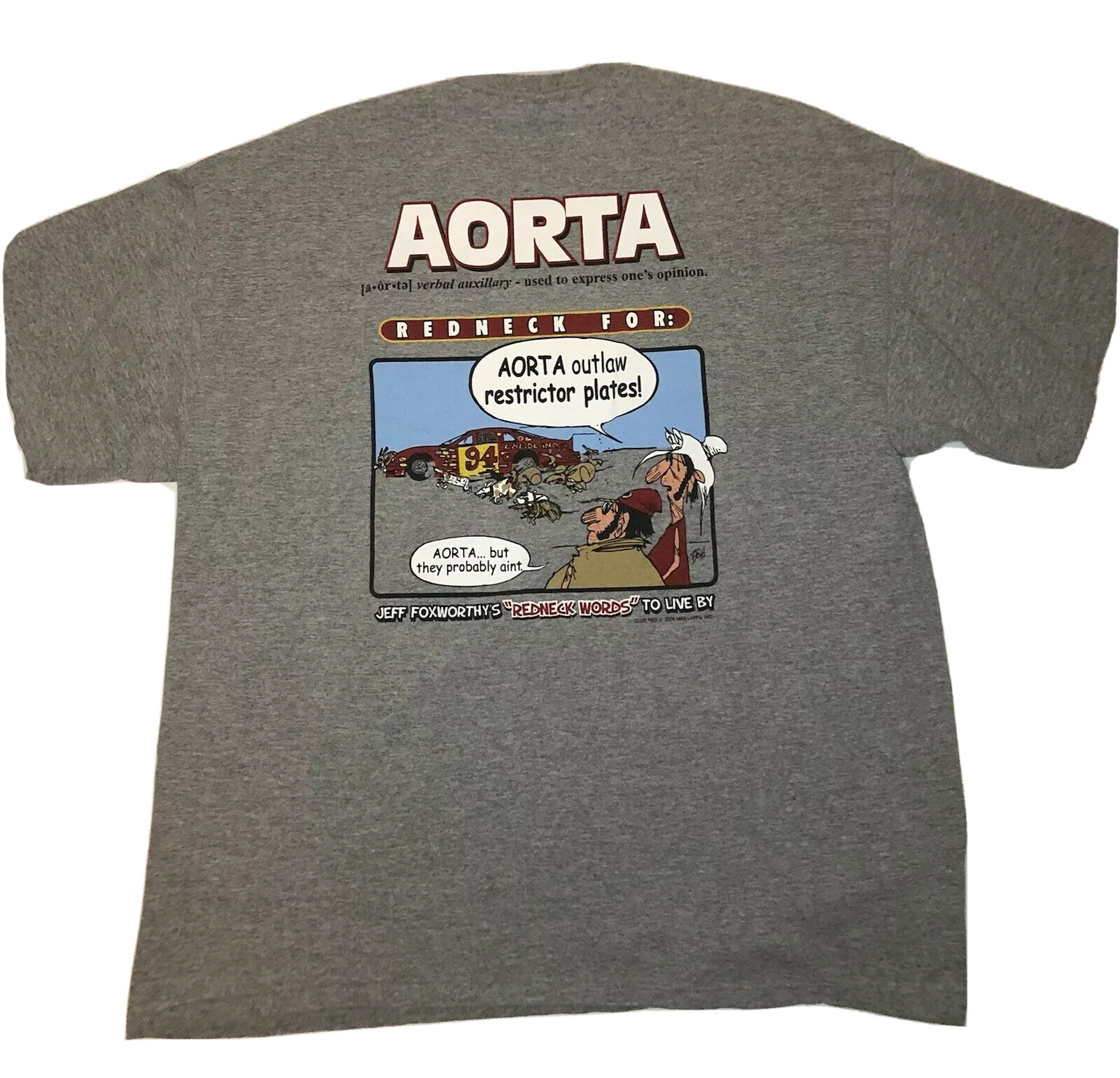 Vtg Y2k Jeff Foxworthy Shirt Redneck xl Graphic 2004 Nascar Comedy Aorta Mens