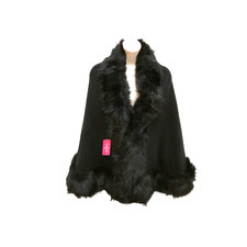 Ladies Girls Faux Fur Cape  Body Warmer Winter Warmer Outdoor with Hook& Eyes