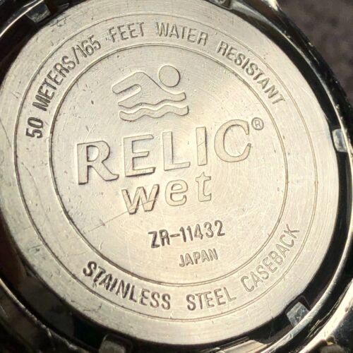 Relic Wet Men ZR-11432 Formal Date Two Tone Stainless Steel Quartz Watch 7 3/4" - Picture 9 of 13