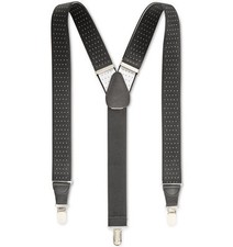  70 Club Room Men'S Black Pin Dot Stretch Braces Clip-End Adjustable Suspenders