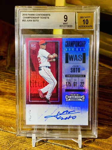 2018 Juan Soto RC 1/1 Superfractor Contenders Championship Ticket BGS 9 10 Auto