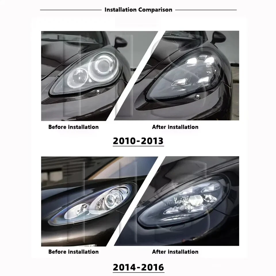 Faros para Porsche Panamera 970.1 2010-2013 modificados a 2022 faro LED Foto 3 de 4